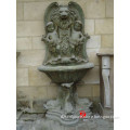 Bronze angel fountains indoor with lion head and fish
